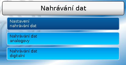 Nahrávání dat CAN-Bus V uživatelském režimu není toto menu vidět. V tomto menu jsou definovány záznam dat pro analogové a digitální hodnoty prostřednictvím CAN- Bus nebo na SD-Kartu regulace.