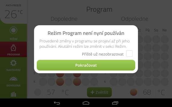 režimu ANTI-FREEZE.