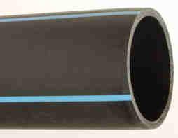 PE tlakové trubky 40 516 HDPE100 SDR11 PN16, barva černá s modrým pruhem d x e PN m objednací cena cena délky sk mm bar kg/m kód Kč/m EUR/m m 25 x 2,3 16 0,172 40 516 025 006 18,40 0,74 6, 12, 100 B