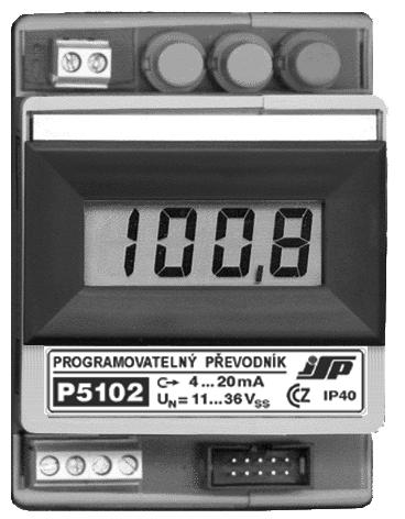 Použití Převodníky P5102 slouží k převodu odporového nebo napěťového signálu ze snímače na proudový linearizovaný výstupní signál proudové smyčky 4 až 20 ma.