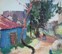 Jiří Chadima (1923) Náplavka tempera, sololit, 2010, 32,5 x 44,5 cm, sign.