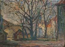 v Bělehradu 12 000 Kč ( 462) 156. Karel Gabriel (1891 1963) Jaro na Kampě olej, karton, 1943, 39 x 53 cm, sign. PD K.
