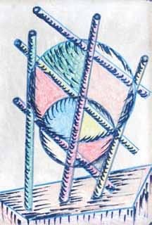 Karel Oberthor (1921 1996) Slunečnice pastel, papír, 1962, 94 x 49,5 cm, sign. PD K. Oberthor 62, rám, žák prof.