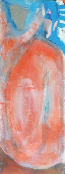 249 251 247 248 247. Martina Walterová (1988) Záda olej, plátno, 2012, 65 x 30 cm, sign. na zadní straně Martina Walterová, blindrám, žákyně prof.