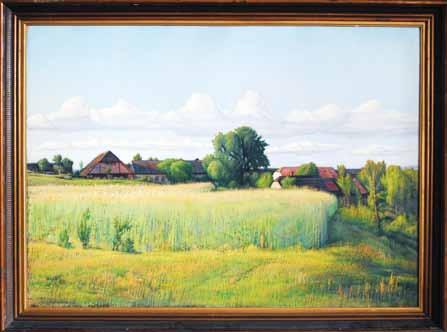 František Kaván (1866 1941) Na lukách kvaš, tempera, karton, 39 x 48,5 cm, sign. PD Frant.
