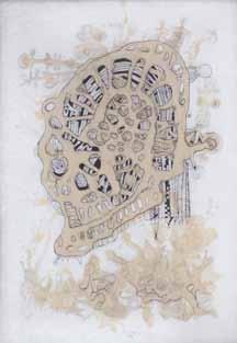 Jaroslav Hořánek (1925 1995) Staré výstaviště akvarel, papír, 1947, 29 x 40,5 cm, sign. PD Hořánek 1947, rám, vzadu štítek s popisem, žák J.