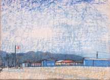 Jaroslav Hořánek (1925 1995) Pobřeží Ligurského moře pastel, papír, 1964, 36 x 49 cm, sign. DU Hořánek 64, rám, vzadu štítek s popisem, žák J.