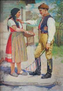 Strnad, rám, žák prof. M. Švabinského a M.