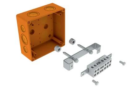 22 POŽÁRNĚ ODOLNÉ SYSTÉMY - normové nosné konstrukce Elektroinstalační krabice s tepelnou pojistkou tepelná pojistka 150 C a proudové zatížení max.