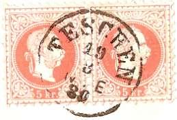 Korespondenční lístek poslaný z Těńína do Vídně 14.10.1877.
