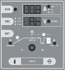 ADJUSTMENT OF WELDING MODE Controlling electronics of machines PROCESSOR and SYNERGIC enables welding in the following modes: Smooth two-cycle and four-cycle mode Spotting and pulse in two-cycle