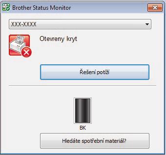 A Odstraňování problémů Tato část objasňuje, jak vyřešit problémy, s nimiž se můžete setkat během používání přístroje Brother.