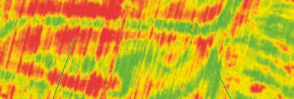 Obr. 1: Příklad mapy NDVI indexu Graficky zpracované výstupy představují mapu NDVI, která je reprezentována barevným spektrem od červené po zelenou.