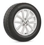 lehké slitiny 7,0J 16" ET46 pro pneumatiky s rozměry 215/45 R16, v černé metalické barvě Mato 6V0 071 495 8Z8 Kolo z lehké slitiny 6,0J 15" ET38 pro pneumatiky s rozměry 185/60 R15, ve stříbrné