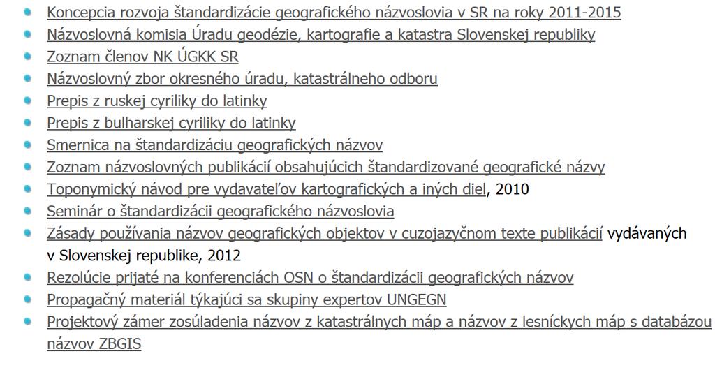 Zverejnenie dokumentov k činnosti http://www.skgeodesy.