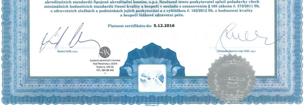 CQS certifikát IQNET Certifikát Certifikát AAA Certifikát způsobilosti (CL) Potvrzení o