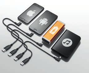 Propojovací kabel pro USB Micro (5JA 051 446J); mini (5JA 051 446H); Apple (5E0 051 510E); USB C (565 051 510) CARSTICK CarStick zajistí internetové připojení LTE pro mobilní online služby (ŠKODA