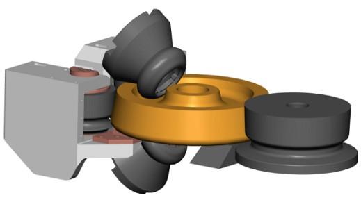 Obr. 11. Proces válcování [11] 1.3.1.2 Tepelné zpracování železničních kol Při vkládání do tunelové pece se kola ukládají na pecní vozík (každé kolo zvlášť).