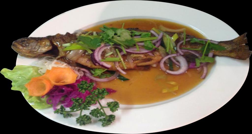 RYBÍ POKRMY - FISCHGERICHTE 150. Obalované filé kousky v sladkokyselé omáčce (180g) (1,4) 139 Kč (Panierte Filetstücke in Süßsauersauce) 151.
