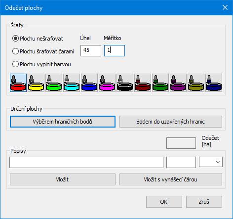 Kapitola 7 Panel Stoky odečet ploch povodí programem Situace Při zadávání dat ve sloupci pl. pov. [ha]: je v datovém okénku umístěno tlačítko.