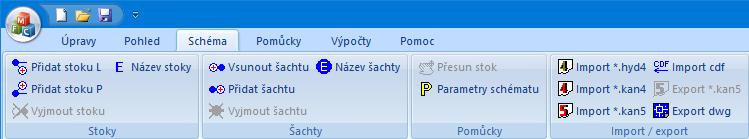 V manuálech těchto programů je práce s panelem Schéma podrobně popsána.