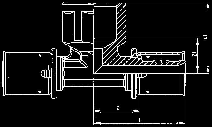 M-press T-kus vnitřní závit 1 1 16 1/2" 16 38 33 19 18