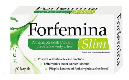 Forfemina Slim na odvodnění těla a při hubnutí 60 kapslí Extrakt z kopřivy podporuje vylučování vody.