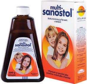 258 Kč MULTI-SANOSTOL SIRUP 300 ml Multivitamínový sirup s vápníkem pro děti od 1 roku,