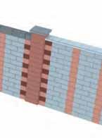 průběžná ZDS 300; 380 240 55 mm Schéma betonáže plotu z tvárnic SIMPLE BLOCK VARIANTA 1 Červeně jsou znázorněny plochy, které