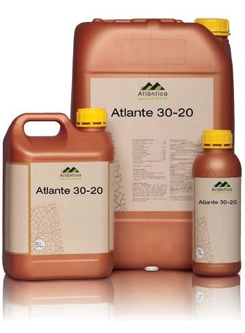 ATLANTE 30-20 fosfor ve formě oxidu (P 2 O 5 ) 30 % (25 % ve formě fosfitové, 5 % formě fosforečnanové) draslík ve formě oxidu (K 2 O) 20 % Dávkování: 0,5 l/ha Balení: 0,5 l, 1 l, 5 l, 25 l - veškeré