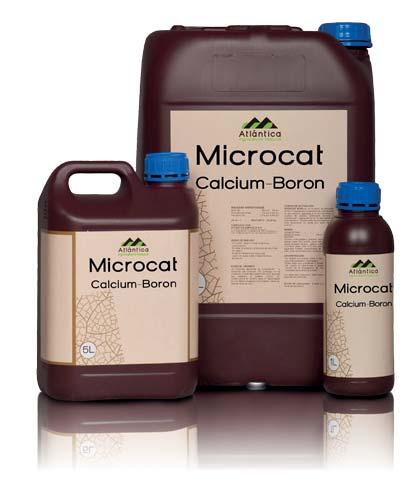 MICROCAT Ca - B Aminokyseliny 2,6 % Celkový dusík (N) 6,5 % Vápník rozpustný ve vodě (Ca) 5,7 % Bór rozpustný ve vodě (B) 2,8 % Organická hmota 15 % Dávkování: 0,5-1 l/ha - veškeré zemědělské plodiny