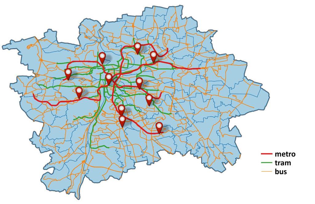 Síť a dostupnost mamografických center v Praze Síť mamografických center a MHD v hlavním městě Praze Dostupnost do centra Prahy prostředky PID v kombinaci s pěší docházkou ke stanici Bližší