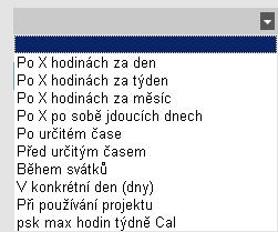 58 5 ZAČÍNÁME S POČÍTAČOVÝM SOFTWAREM TIMEMOTO Přidávání podmínek Zvolte podmínku v rozevíracím seznamu.