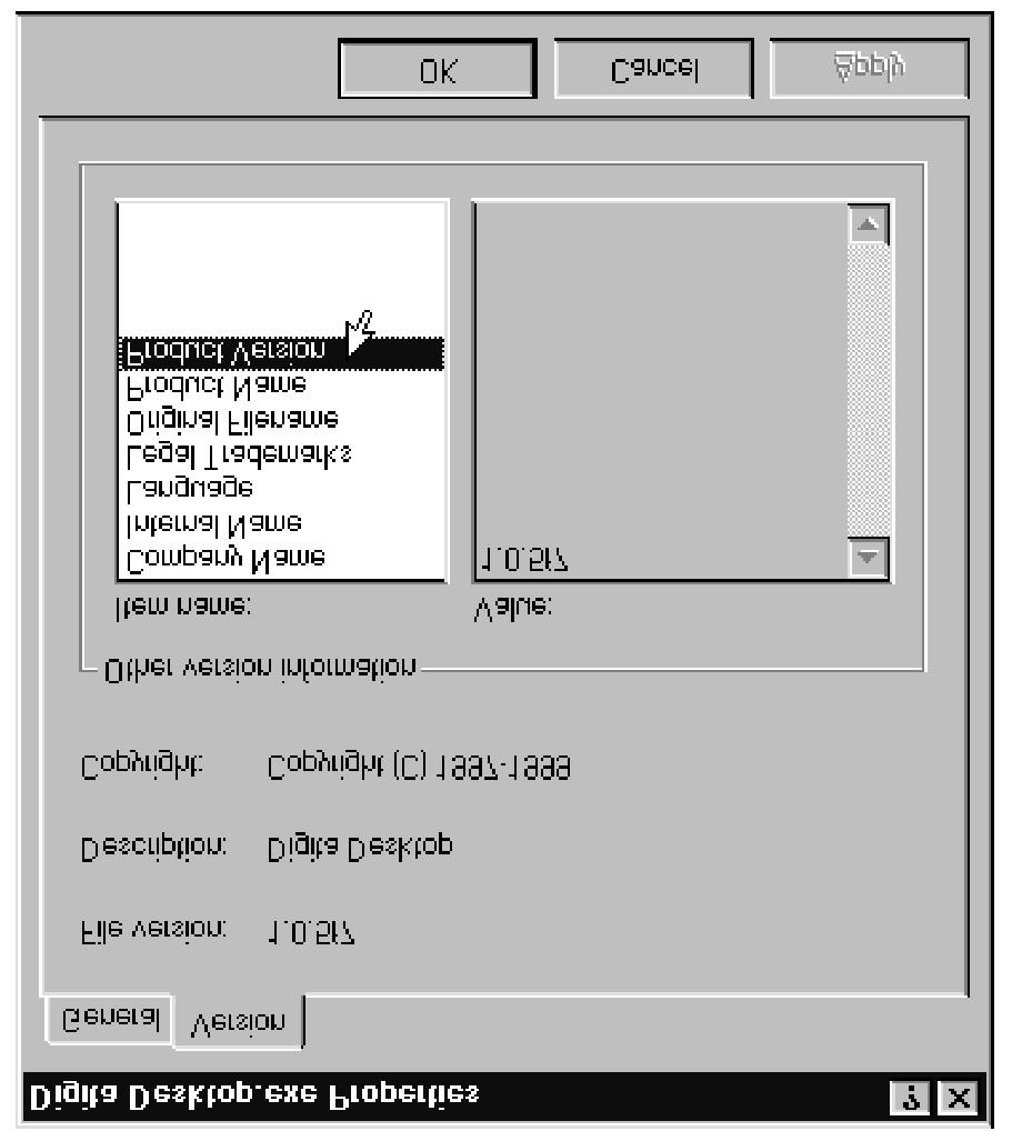 Zjištění verze aplikace Digita Desktop 5.