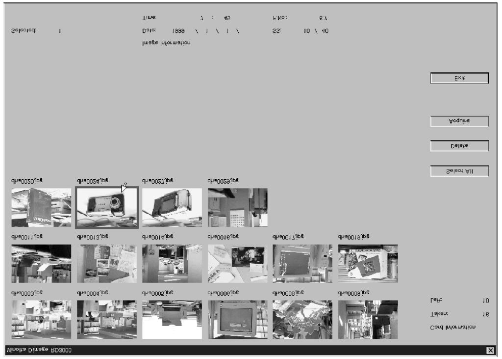 Spuštění softwaru Spuštění softwaru Ukládání snímků na pevný disk Po spuštění ovladače TWAIN se zobrazí okno Minolta Dimâge RD3000.