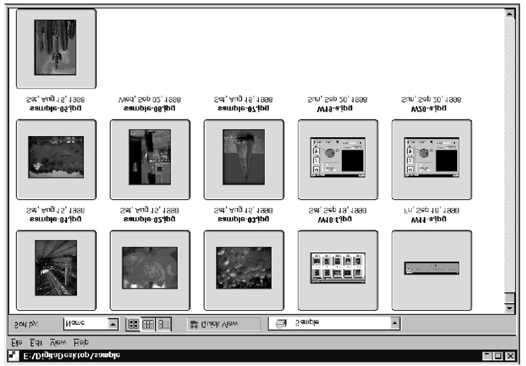 Náhledové okno Pro mazání snímků, zobrazených v Náhledovém okně, nepoužívejte Průzkumník
