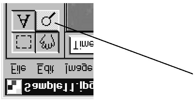 Editační okno Zvětšení nebo zmenšení obrazu Funkce umožňuje zvětšit nebo zmenšit obraz v rozsahu 3 % až 1600 % (pro počítače Macintosh je rozsah 25 % až 400 %). 1. Klepnutím na příslušné tlačítko na panelu nástrojů zvolte nástroj Lupa.