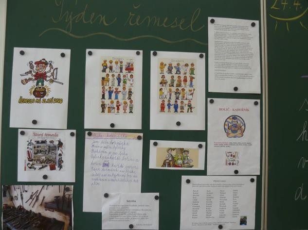 Doma řešily, co je vlastně práce rodičů, co dělají jejich babičky, dědové, pak měly za úkol vybrat si jedno řemeslo a to celý týden prezentovat.