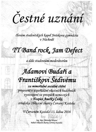 vystoupil na úvod festivalu při tradiční vernisáži výtvarných děl studentů (9. 5.) a potom při ukončení festivalu v Beránku (13. 5.), kde byly předávány ceny v jednotlivých kategoriích.