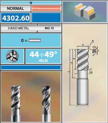 Vysoce výkonné frézy pro produktivní obrábění hliníku HPC Patented D d I L Z R D3 L3 r c Ch h10 h6 ± 0,02 45 0 4302.60. 4 6 11 57 3 3,8 21 0,2 0,08 00400.0021 596, 5 6 13 57 3 4,8 21 0,2 0,1 00500.