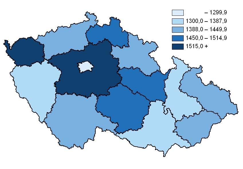 Počet obyvatel na 1 praktického lékaře pro