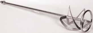 MÍCHADLA MIXERS MÍCHADLO BEZ KRUHU SPIRAL EDGE MIXER Spirálová metla se dvěma rameny pro důkladné rozmíchání lepidel na obklady, spárovaných hmot, lepicích malt, hotových omítek, mazaniny,