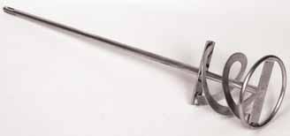 SDS+ Spiral mixer paddle with 2 blades - for the full mixture of the tile cement, jointing materials, sizing material, renders, screed, blinding materials, smoothing compounds.