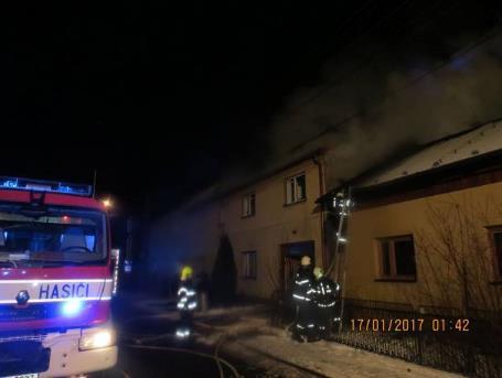 Požár rodinného domu okres: Frýdek-Místek obec: Paskov Datum: 7.