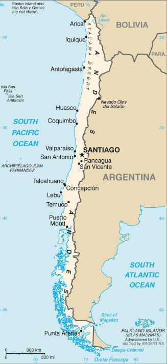 Charakteristika jednotlivých zemí/chile Chile HDP 452 mld. USD (est.