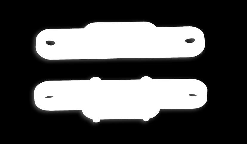 Dva mosazné póly jsou poniklované a plastové části mohou být buď černé nebo bílé. Kontakt DDC 004 je ideální pro trvalé připojení a pro posuvné dveře.