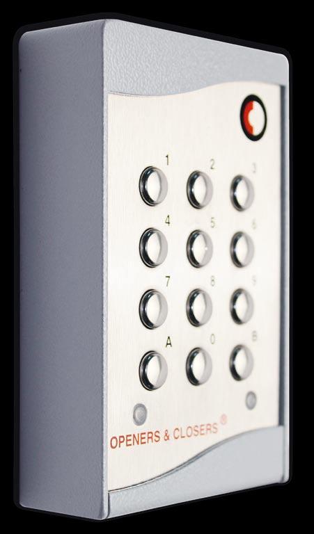 KLÁVESNICE Série AC 12tlačítková kódovací klávesnice pro přístupové systémy na jedny nebo dvoje dveře.
