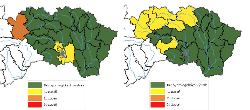 12 Na tokoch naďalej pretrvávali vysoké vodné stavy zodpovedajúce stupňom povodňovej aktivity, v dôsledku čoho bola dňa 21.7. vydaná výstraha 2. stupňa na povodeň v okrese Poprad a 25.7. výstrahy 1.