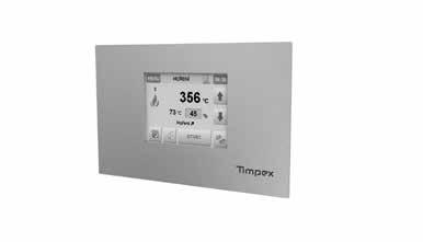 Timpex ӏ Sety regulací hoření Timpex 300 Optimalizace hoření na základě hodnoty teploty spalin Automatický start procesu hoření pomocí softwarového dveřního spínače (SDS) Ovládání zatápěcí klapky na