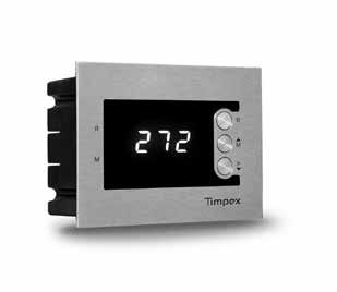 Sety regulací hoření ӏ Timpex Timpex 200 / displej nerez Optimalizace hoření na základě hodnoty teploty spalin Automatický start procesu hoření pomocí softwarového dveřního spínače (SDS) Ovládání